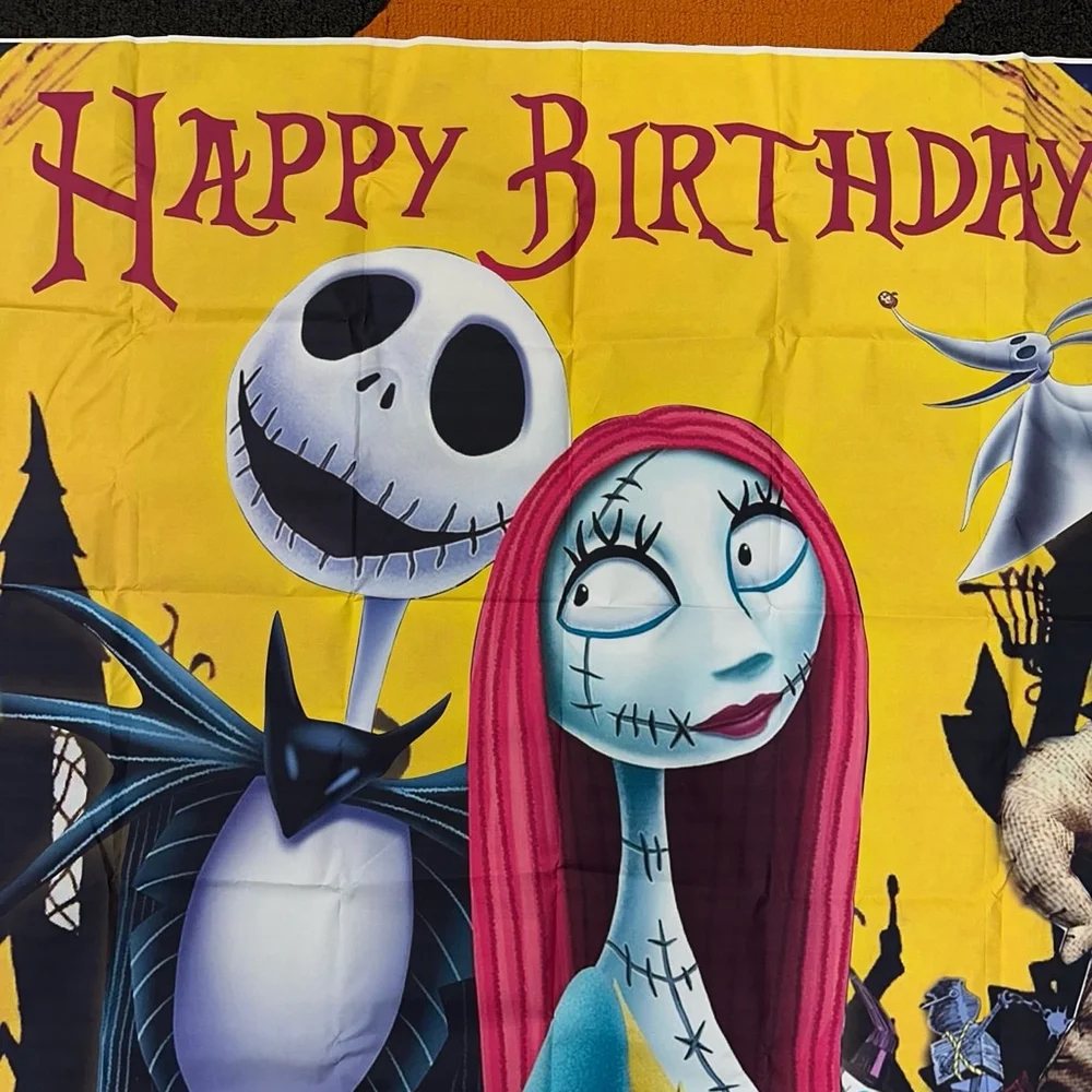 The Nightmare Before Christmas Happy Birthday Backdrop Party Large Disney